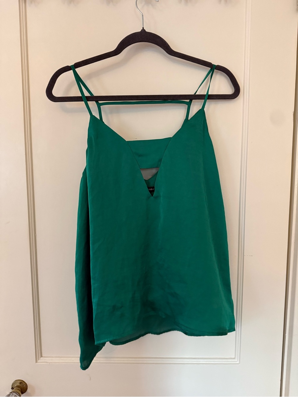 Shinestar Emerald Green Double-Strap V-Neck Camisole